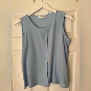 Calvin Klein Women's Light Blue Sleeveless Blouse